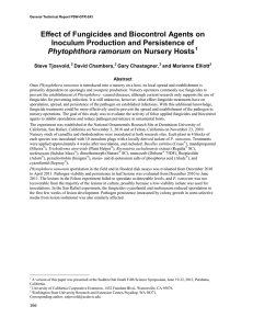 Effect of Fungicides and Biocontrol Agents on  Phytophthora ramorum