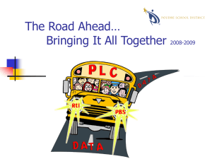 The Road Ahead… Bringing It All Together 2008-2009