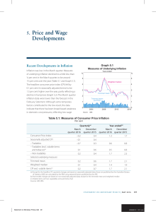 Price  and  Wage Developments 5. Recent Developments in Inflation