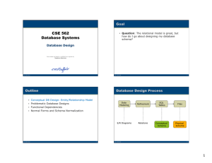 CSE 562 Database Systems Goal Outline