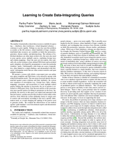 Learning to Create Data-Integrating Queries