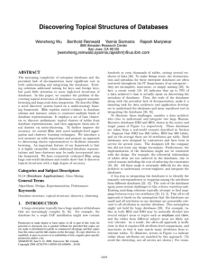 Discovering Topical Structures of Databases