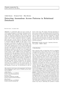 Detecting Anomalous Access Patterns in Relational Databases