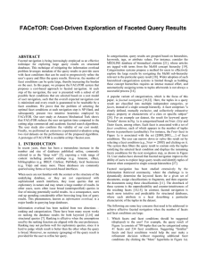 FACeTOR: Cost-Driven Exploration of Faceted Query Results  ABSTRACT