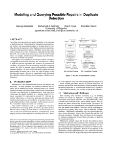 Modeling and Querying Possible Repairs in Duplicate Detection