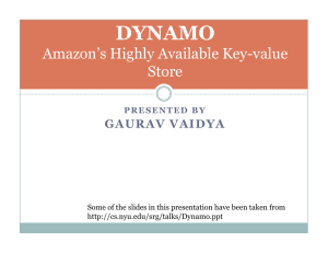 DYNAMO  Amazon’s Highly Available Key-value Store
