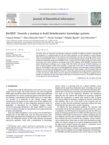 Bio2RDF: Towards a mashup to build bioinformatics knowledge systems Franc !ois Belleau