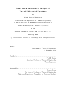 Index and Characteristic Analysis of Partial Diﬀerential Equations Wade Steven Martinson