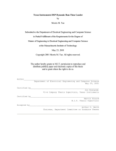 Texas Instruments DSP Dynamic Run-Time Loader by Morris M. Tao