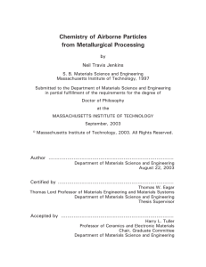 Chemistry of Airborne Particles from Metallurgical Processing by