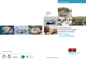 from research to societal benefits Sustainable use of marine and coastal