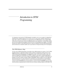 Introduction to SPIM Programming