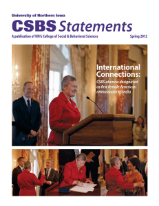 CSBS Statements International Connections: