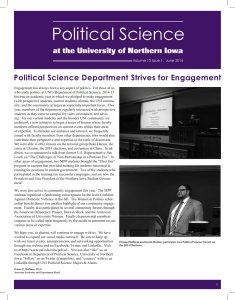 Political Science Political Science Department Strives for Engagement