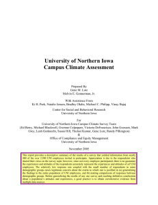 University of Northern Iowa Campus Climate Assessment