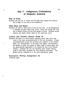 - Day  7:  Indigenous  Civilizations