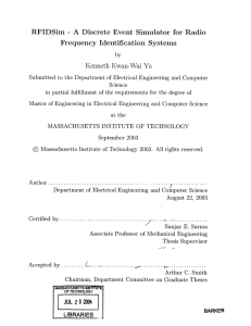 RFIDSim A  Discrete  Event Frequency  Identification  Systems -