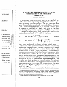 'IONNAIRE SECTION f space. Whereas  Radon  was primarily  concerned ...