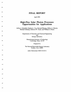 Opportunities for  Applications FINAL  REPORT