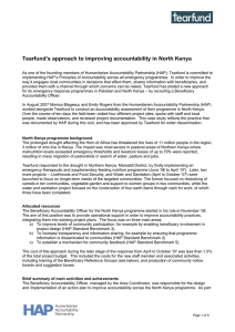 Tearfund’s approach to improving accountability in North Kenya