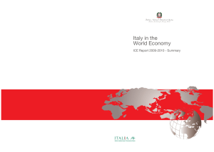 Italy in the World Economy ICE Report 2009-2010 - Summary