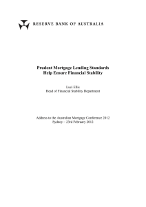 Prudent Mortgage Lending Standards Help Ensure Financial Stability
