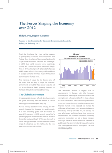 The Forces Shaping the Economy over 2012 Philip Lowe, Deputy Governor Graph 1