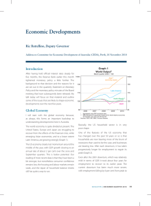 Economic Developments Introduction Ric Battellino, Deputy Governor Graph 1