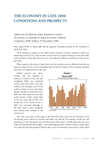 The economy in LaTe 2008: condiTions and ProsPecTs