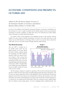 ECONOMIC CONDITIONS AND PROSPECTS: OCTOBER 2005