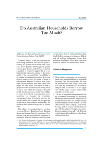 Do Australian Households Borrow Too Much?