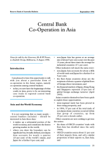Central Bank Co-Operation in Asia