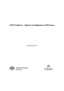 ATM Taskforce – Report on Indigenous ATM Issues  28 February 2011