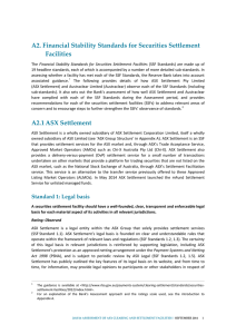 A2. Financial Stability Standards for Securities Settlement Facilities