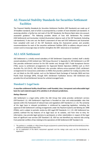 A2. Financial Stability Standards for Securities Settlement Facilities