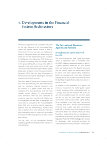 Developments in the Financial System Architecture 4. The International Regulatory
