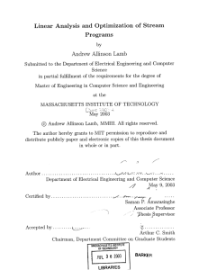 Linear  Analysis  and  Optimization  of ... Programs Andrew  Allinson  Lamb