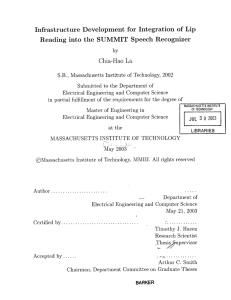 Infrastructure Development  for  Integration of  Lip