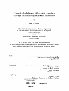 Numerical solution of differential equations through empirical eigenfunction expansions