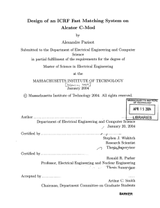 Design  of  an  ICRF  Fast ... Alcator  C-Mod Alexandre  Parisot