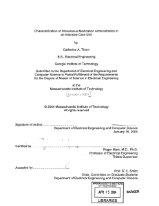 Characterization  of Intravenous  Medication  Administration  in A.