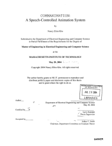 A  Speech-Controlled  Animation  System COMMANIMAT  ION: