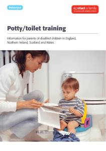 Potty/toilet training Information for parents of disabled children in England, Behaviour