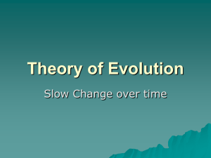 Theory of Evolution Slow Change over time