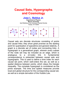 Causal Sets, Hypergraphs and Cosmology  Jose L. Balduz Jr.