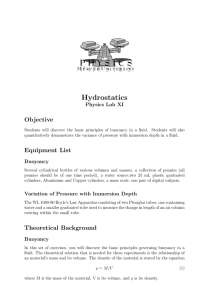 Hydrostatics Objective Physics Lab XI