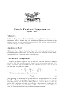 Electric Field and Equipotentials Objective Physics Lab V