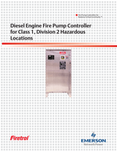 Diesel Engine Fire Pump Controller for Class 1, Division 2 Hazardous Locations