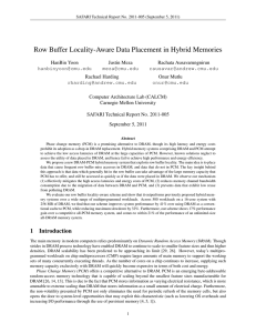 Row Buffer Locality-Aware Data Placement in Hybrid Memories