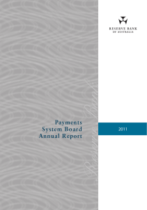 Payments System Board Annual Report 2011